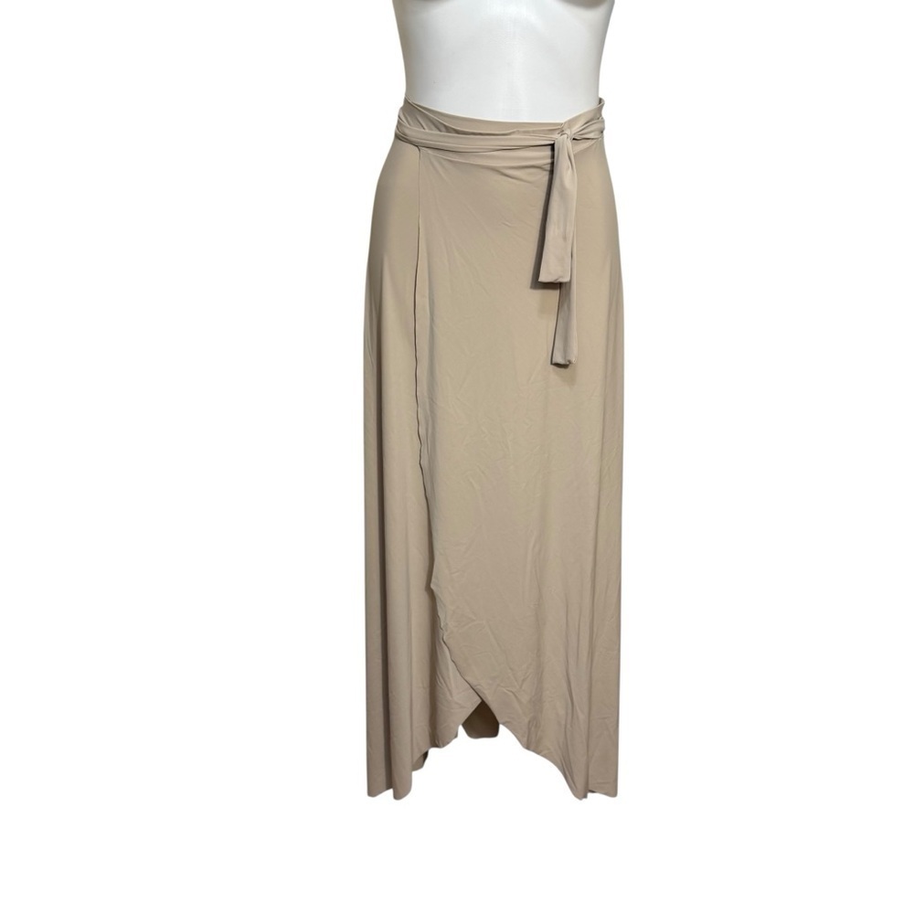La Vie neutral maxi wrap skirt scandi girl euro chic capsule wardrobe one size